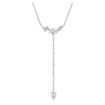 Galaxy Y necklace, Lab-grown diamonds 0.7 ct tw, Mixed shapes, Sterling silver