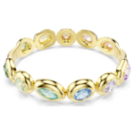 Gema bangle, Mixed cuts, Multicoloured, 18K gold finish