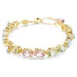 Gema bracelet Mixed cuts, Multicoloured, 18K gold finish