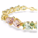Gema bracelet Mixed cuts, Multicoloured, 18K gold finish - Image 3