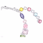Gema bracelet Mixed cuts, Multicoloured, Rhodium plated - Image 4