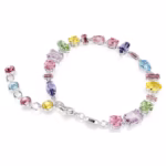 Gema bracelet Mixed cuts, Multicoloured, Rhodium plated - Image 5
