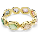 Gema cuff, Oversized crystals, Mixed cuts, Multicoloured, 18K gold finish