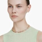 Gema necklace, Mixed cuts, Multicoloured, 18K gold finish - Image 2