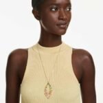 Gema pendant, Mixed cuts, Multicoloured, 18K gold finish - Image 2
