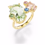 Gema ring Set (3), Mixed cuts, Multicoloured, 18K gold finish - Image 2