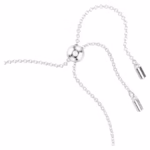 Hyperbola bracelet Infinity and heart, White, Rhodium plated - Image 4