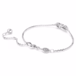 Hyperbola bracelet Infinity, White, Rhodium plated - Image 5