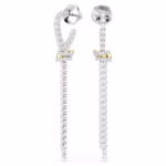 Hyperbola drop earrings Round cut, Knot, White, Mixed metal finish - Image 5