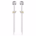 Hyperbola drop earrings Round cut, Knot, White, Mixed metal finish - Image 6