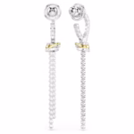 Hyperbola drop earrings Round cut, Knot, White, Mixed metal finish - Image 8