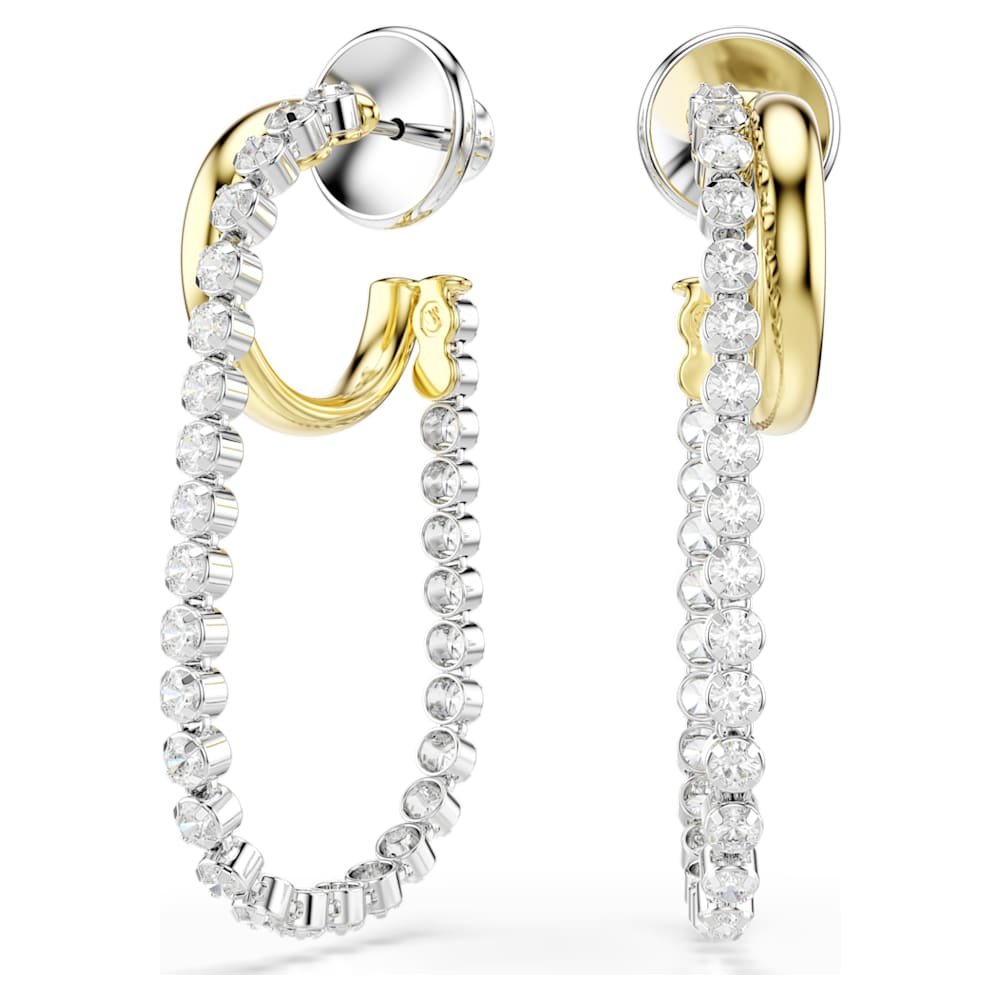 hyperbola-earrings-round-cut-white-mixed-metal-finish-swarovski-5749366 Hyperbola earrings, Round cut, White, Mixed metal finish - Image 1
