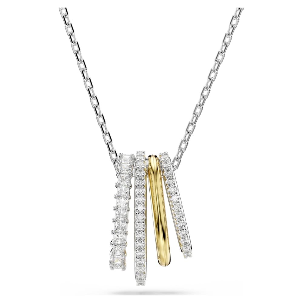 hyperbola-pendant-mixed-cuts-white-mixed-metal-finish-swarovski-5696626 Hyperbola pendant, Mixed cuts, White, Mixed metal finish - Image 1