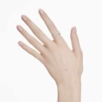 Hyperbola ring, Mixed cuts, White, Mixed metal finish - Image 2