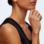 Hyperbola ring, Mixed cuts, White, Rhodium plated - Image 2