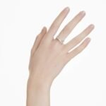 Hyperbola ring, Mixed cuts, White, Rhodium plated - Image 2