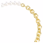 Idyllia bracelet Crystal pearl, White, 18K gold finish - Image 4