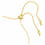 Idyllia bracelet Mixed cuts, Clover, Green, 18K gold finish - Image 4