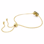 Idyllia bracelet Mixed cuts, Clover, Green, 18K gold finish - Image 5