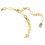 Idyllia bracelet Mixed cuts, Flower, Multicoloured, 18K gold finish - Image 4