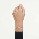Idyllia bracelet, Mixed cuts, Snowflake, White, Rhodium plated - Image 2