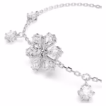 Idyllia bracelet Mixed cuts, Snowflake, White, Rhodium plated - Image 3