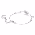 Idyllia bracelet Mixed cuts, Snowflake, White, Rhodium plated - Image 5