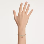 Idyllia charm Round cut, Heart, Pink, 18K gold finish - Image 6