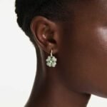 Idyllia drop earrings, Set (3), Ladybird, clover, strawberry, Multicoloured, 18K gold finish - Image 2