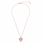 Idyllia pendant Crystal pearl, Heart, White, 18K rose gold finish - Image 2