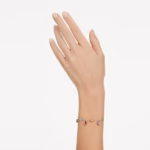 Imber bracelet Mixed cuts, Multicoloured, 18K gold finish - Image 6