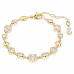 Imber bracelet Mixed cuts, White, 18K gold finish - Image 2