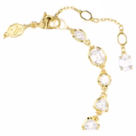 Imber bracelet Mixed cuts, White, 18K gold finish - Image 4