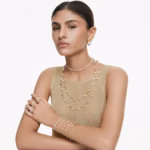 Imber bracelet Mixed cuts, White, 18K gold finish - Image 6