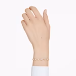 Imber bracelet Mixed cuts, White, 18K gold finish - Image 7