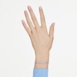 Imber bracelet, Mixed round cuts, Blue, Rhodium plated - Image 2