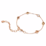 Imber bracelet Round cut, Multicoloured, 18K rose gold finish