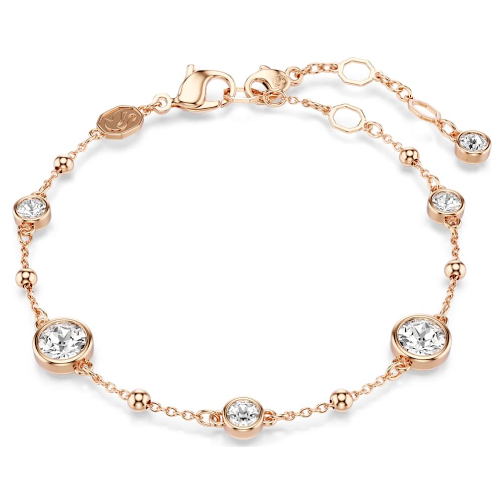imber-bracelet-round-cut-white-18k-rose-gold-finish-swarovski-5730677 Imber bracelet, Round cut, White, 18K rose gold finish - Image 1