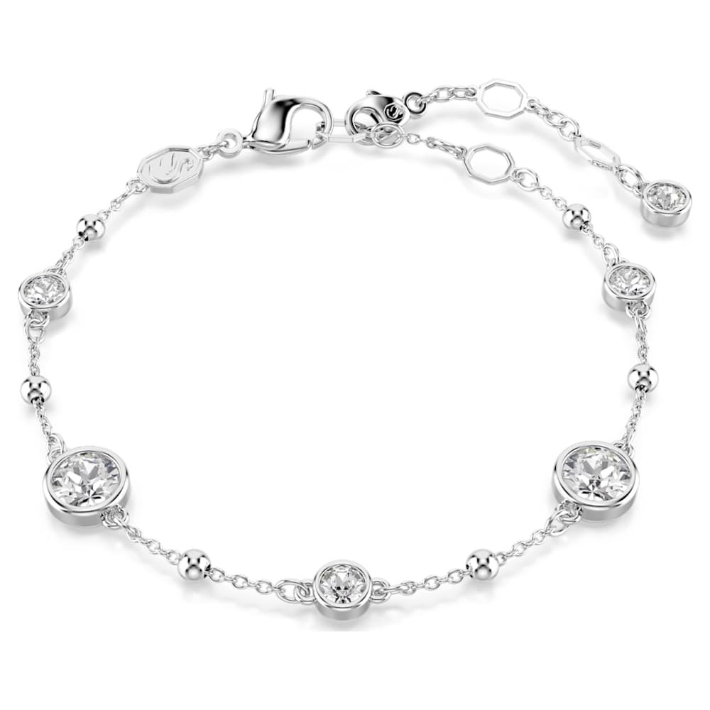 imber-bracelet-round-cut-white-rhodium-plated-swarovski-5696079 Imber bracelet, Round cut, White, Rhodium plated - Image 1