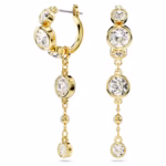 Imber drop earrings Round cut, White, 18K gold finish - Image 2