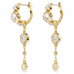 Imber drop earrings Round cut, White, 18K gold finish - Image 5