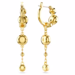 Imber drop earrings Round cut, White, 18K gold finish - Image 6