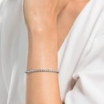 Imber Emily Tennis bracelet, Round cut, White, Rhodium plated - Image 2