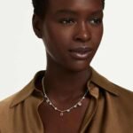 Imber necklace, Mixed cuts, Multicoloured, 18K gold finish - Image 2