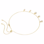 Imber necklace Mixed cuts, White, 18K gold finish - Image 5