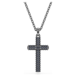 Insigne pendant, Cross, Grey, Ruthenium plated
