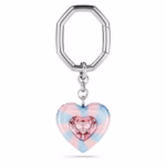 Key ring Heart cut, Heart, Multicolored, Rhodium plated - Image 4