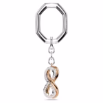 Key ring Infinity, White, Mixed metal finish - Image 5