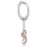 Key ring Infinity, White, Mixed metal finish - Image 3