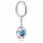 Key ring Round cut, Multicolored, Rhodium plated - Image 3